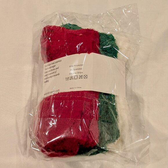 NWT BeWell Rest Day Socks (Holiday Pack: Red, White & Green) - Picture 9 of 10